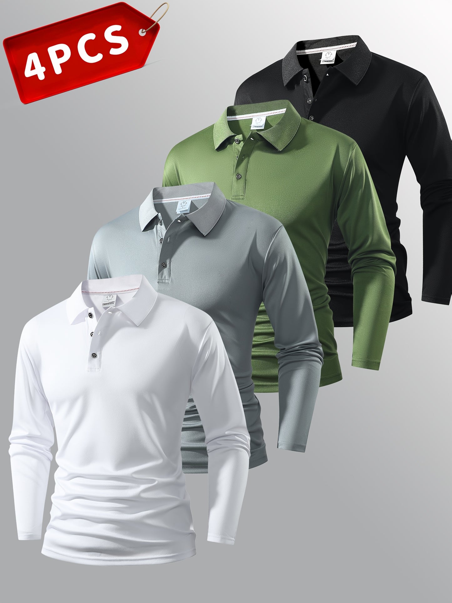 Men's Black/White/Grey/Navy Blue Polyester Shirt - product view 2