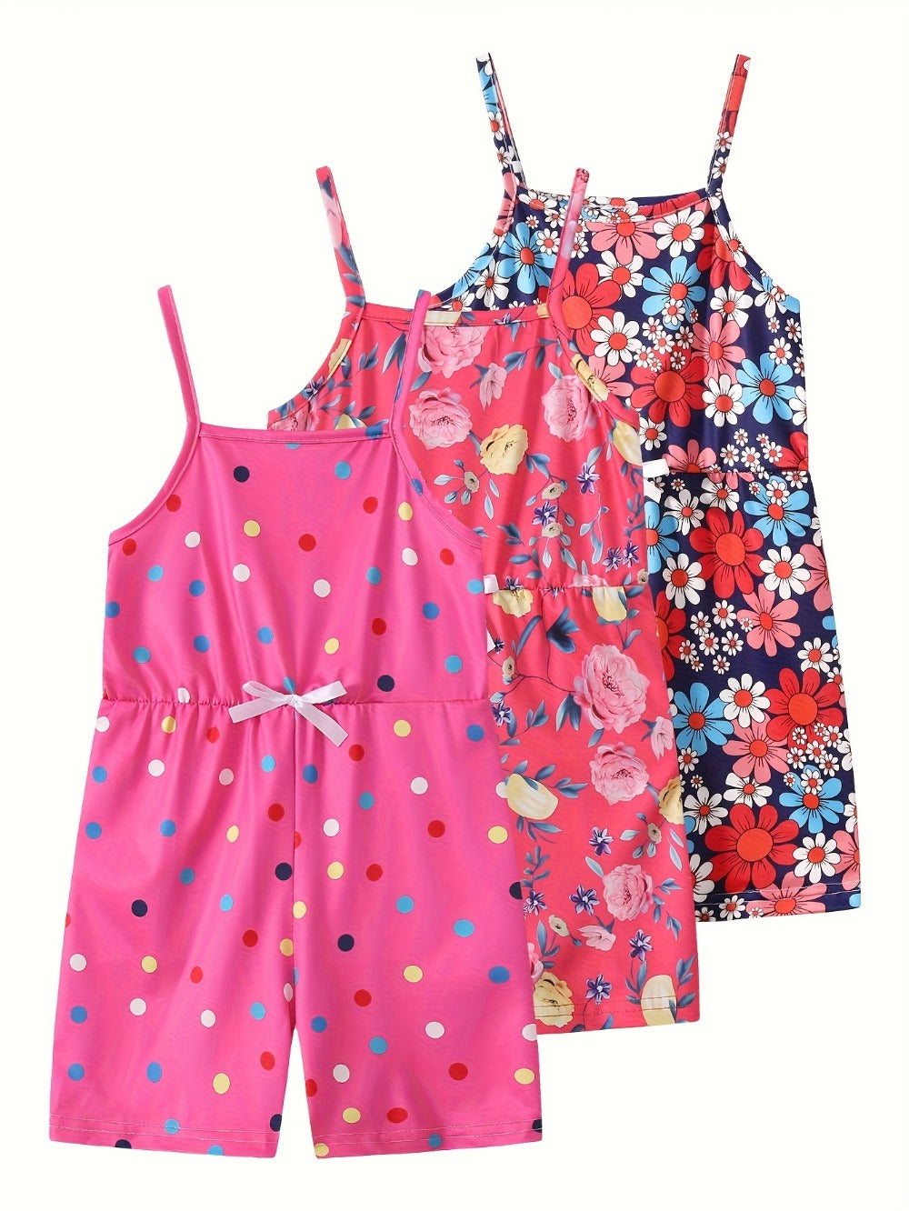 Girls' Mixed Casual Outfit Set - 3-Piece