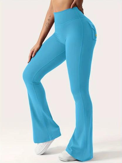 Christmas Apparel, Halloween 3pcs Set in Black, Gray, and Green: Fashionable Workwear-Style Flared Pants, Women's Casual Flared Pants, High-Waist Pocket Joggers, Workwear-Style Peach Butt Pants, Quick-Dry Sports Tummy Control Butt-Lifting Flared