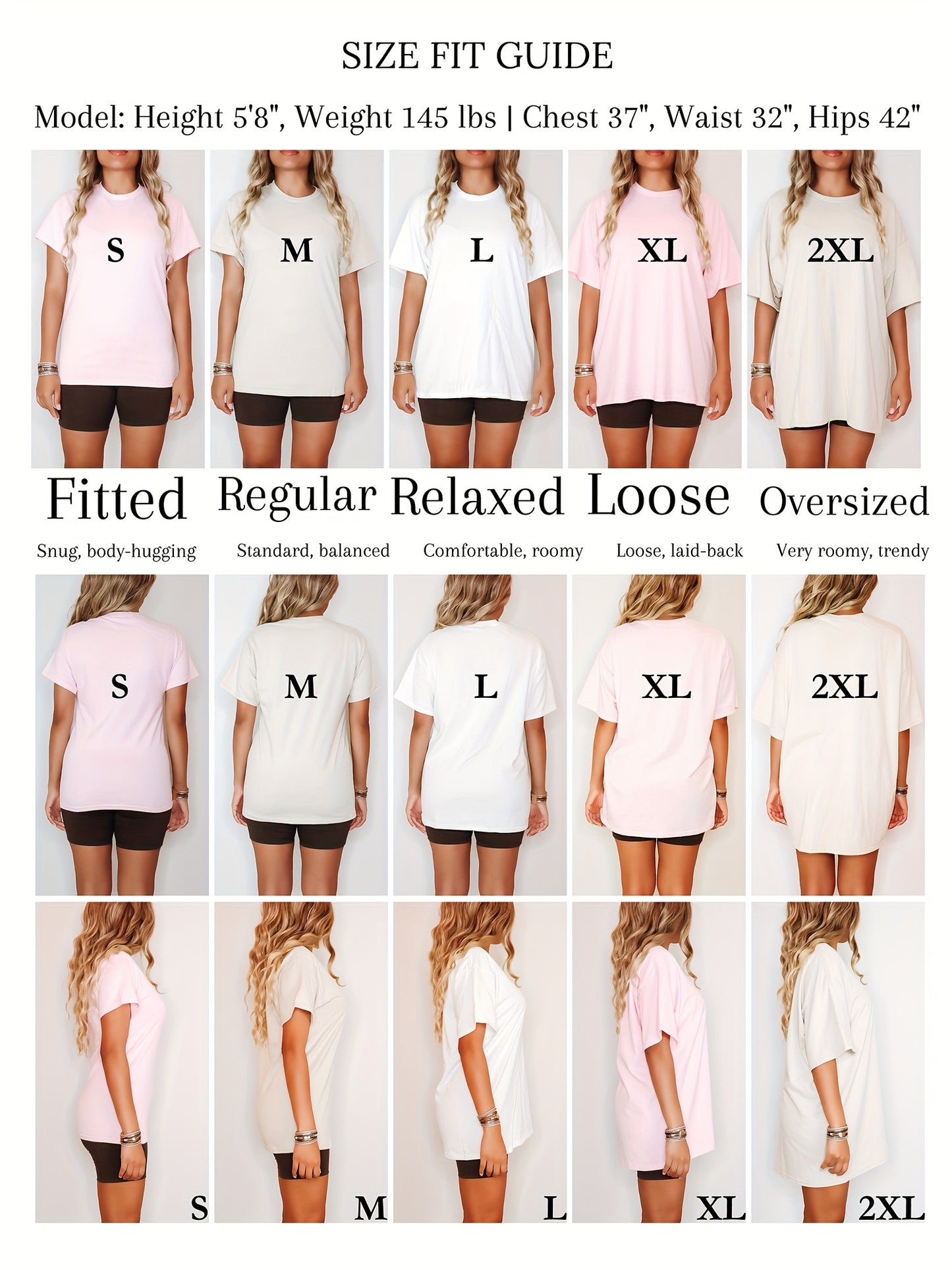 5-Item Collection 100% Crew Neck Cozy And Stylish T-Shirt - Gentle, Airy, Perfect for Gifting And Everyday Wear - Women'S Essential Apparel