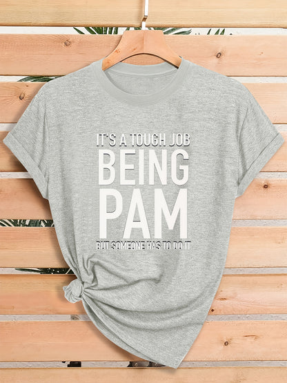 Women'S Casual Sporty Graphic Tee - Soft, Breathable Fabric for All-Seasons, Loose Fit with a Fun Quotation Print, Perfect for Streetwear and Everyday Wear