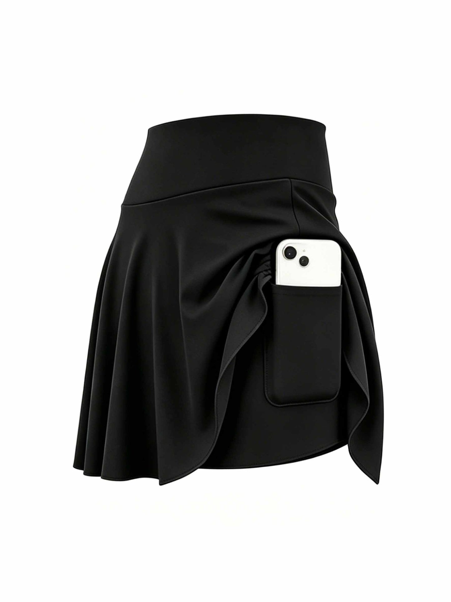 4pcs Women's Athletic Skorts Fake 2pcs Skirt Pants Elegant High Waist Skirt Summer Korean Style with Pockets Breathable Slim Fit Yoga Skirt Built-in Shorts Anti-Exposure Running Fitness Tennis Sports Skirt Gift for Wife Family Friends