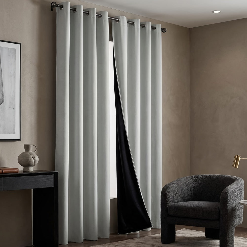 Blackout Curtain Panels - Thermal Lining and Grommet Top