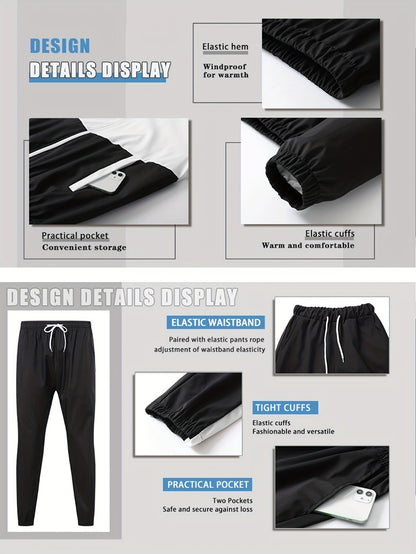 Men's Sportswear Set 8-Piece - Zipper Pocket Styles