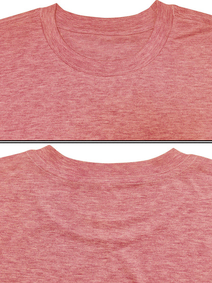 Ladies' European-Style Round Neck Short Sleeve T-Shirt for Summer, Lightweight and Breathable, Front and Back with Stylish Floral Prints and 'Beautifully Broken' Text, Perfect Comfort Fit for Daily Wear, A Versatile and Chic Choice for Laid-Back