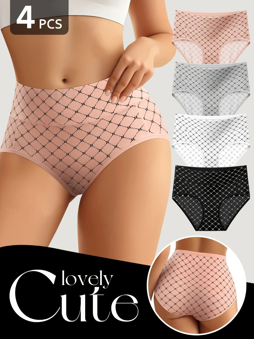 Women's 4-Pack High-Waist Briefs - Soft Everyday Comfort