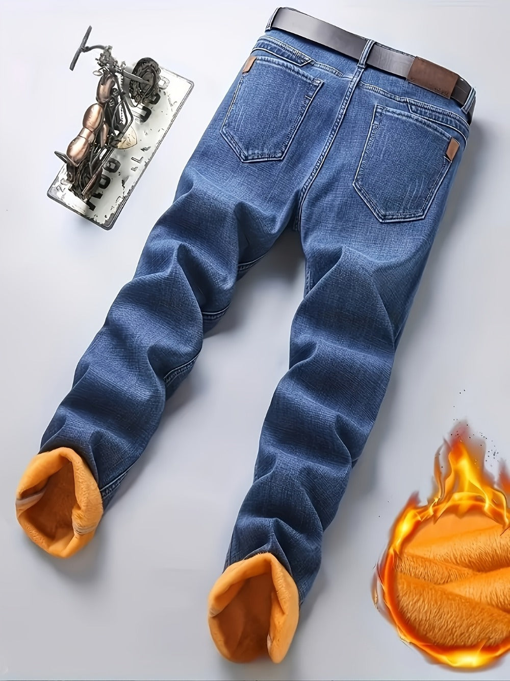 Men's Straight Leg Jeans - Classic Wash Clean Finish Modern 560293