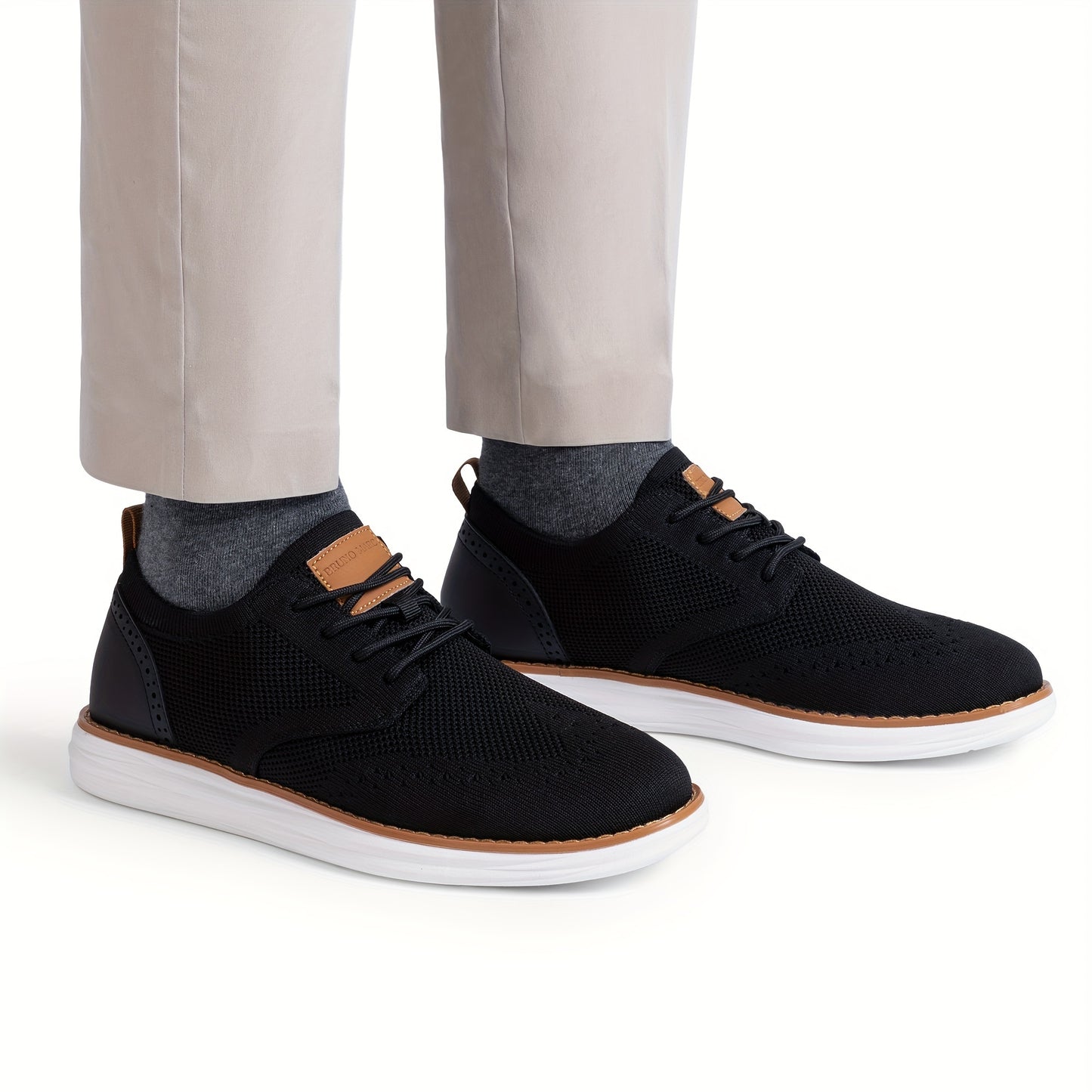 Bruno Marc Men's Craft Mesh Oxfords Sneakers Casual Dress Lace-Up Lightweight Walking Shoes