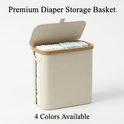 Foldable Bamboo Storage Organizer - Water-Resistant Space-Saving Design