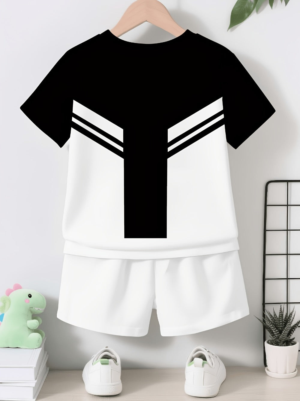 Baby Boy Graphic Outfit Set - Short Sleeve Summer