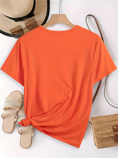 Trendy Anime Graphic Women'S Round Neck T-Shirt Made from Pure, Featuring a Minimalist Design That Is Both Comfortable And Breathable, Perfect for Everyday Casual Outfits. It Highlights a Natural And Sophisticated Look