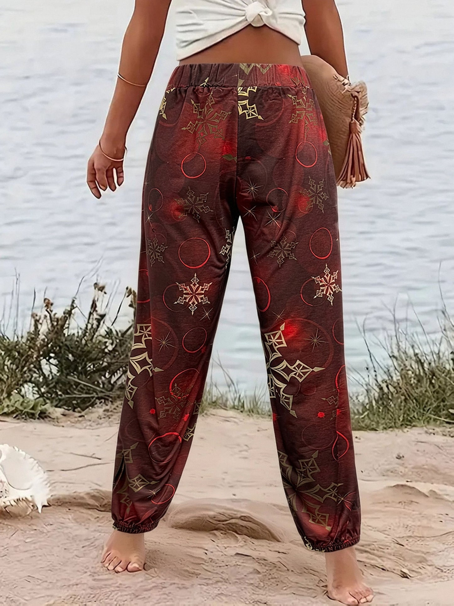 Women'S Summer New Casual Small Floral Patchwork Cute Women'S Loose Long Pants