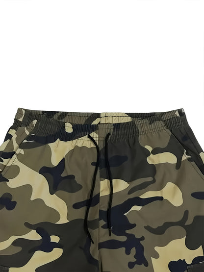 3pcs Set, Men's Fashionable and High-end Versatile Shorts, Loose Camouflage Seven Quarter Shorts, This Shorts Is the Perfect Choice as a Gift