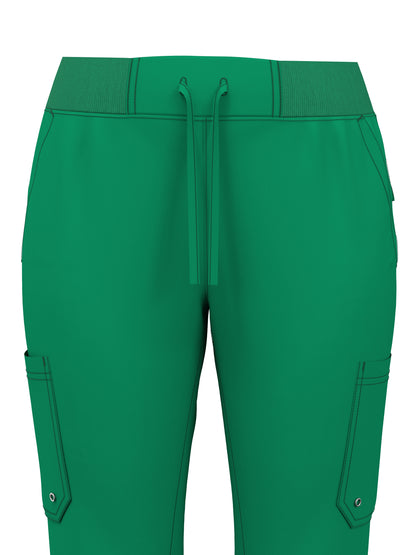 Scrub Pants for Women Jogger Pants with 5 Pockets Rib Waistaband Light Ultra Soft 4 Way Stretch 423