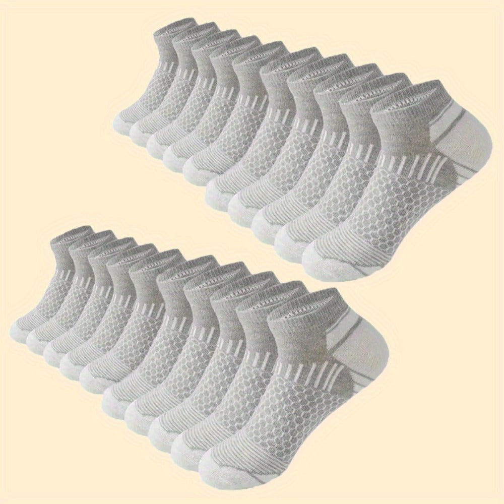 Men's Athletic Ankle Socks - 60-Pair Pack
