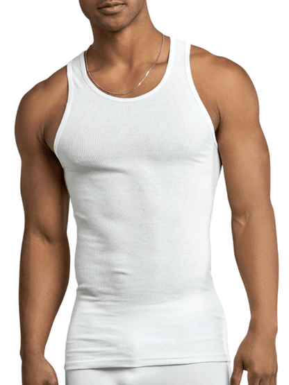 3 Pack Men's Solid 100% Cotton Tank Top A Shirt S-3XL Basic Underwear Daily Wear Classic Fit Regular Plus Big & Tall Size, Basic Layering Tops, Cotton Workout Breathable Casual A-Shirts for Sport Hiking Activewear