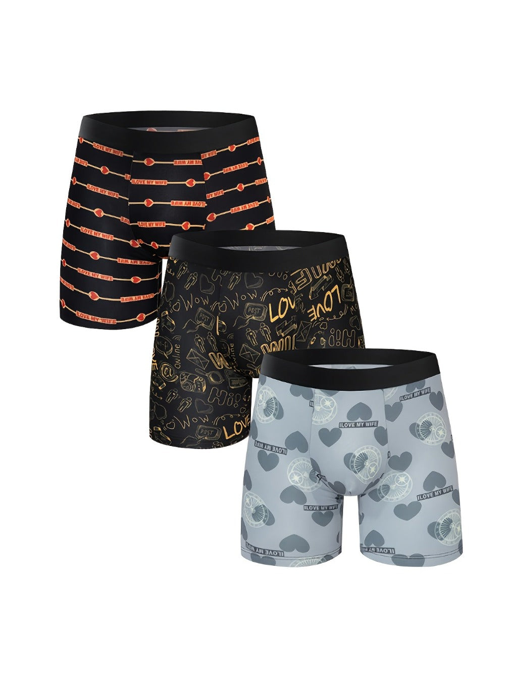 Men's Boxer Shorts - Moisture Wicking 6 Pack
