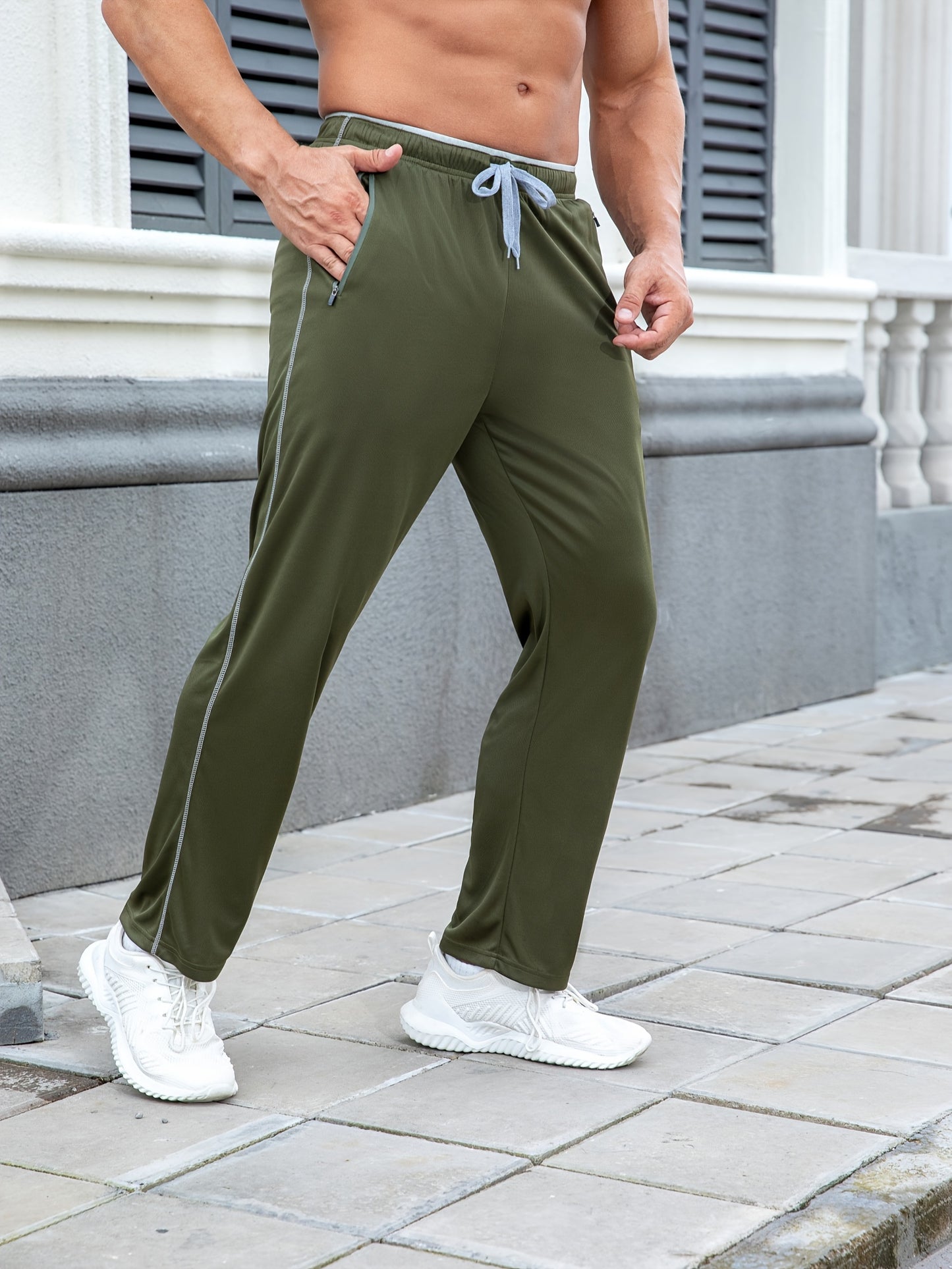 3Pack Men'S Lightweight Sweatpants With Pockets Open Bottom Athletic Pants For Workout, Jogging, Gym, Running, Training
