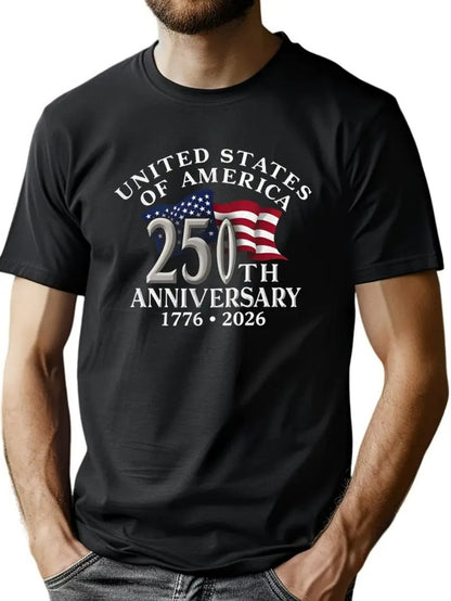Men's Graphic Print T-Shirt - Round Neck Short Sleeve 640613