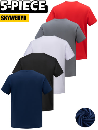 Men's Graphic Print Performance T-Shirt - Crew Neck