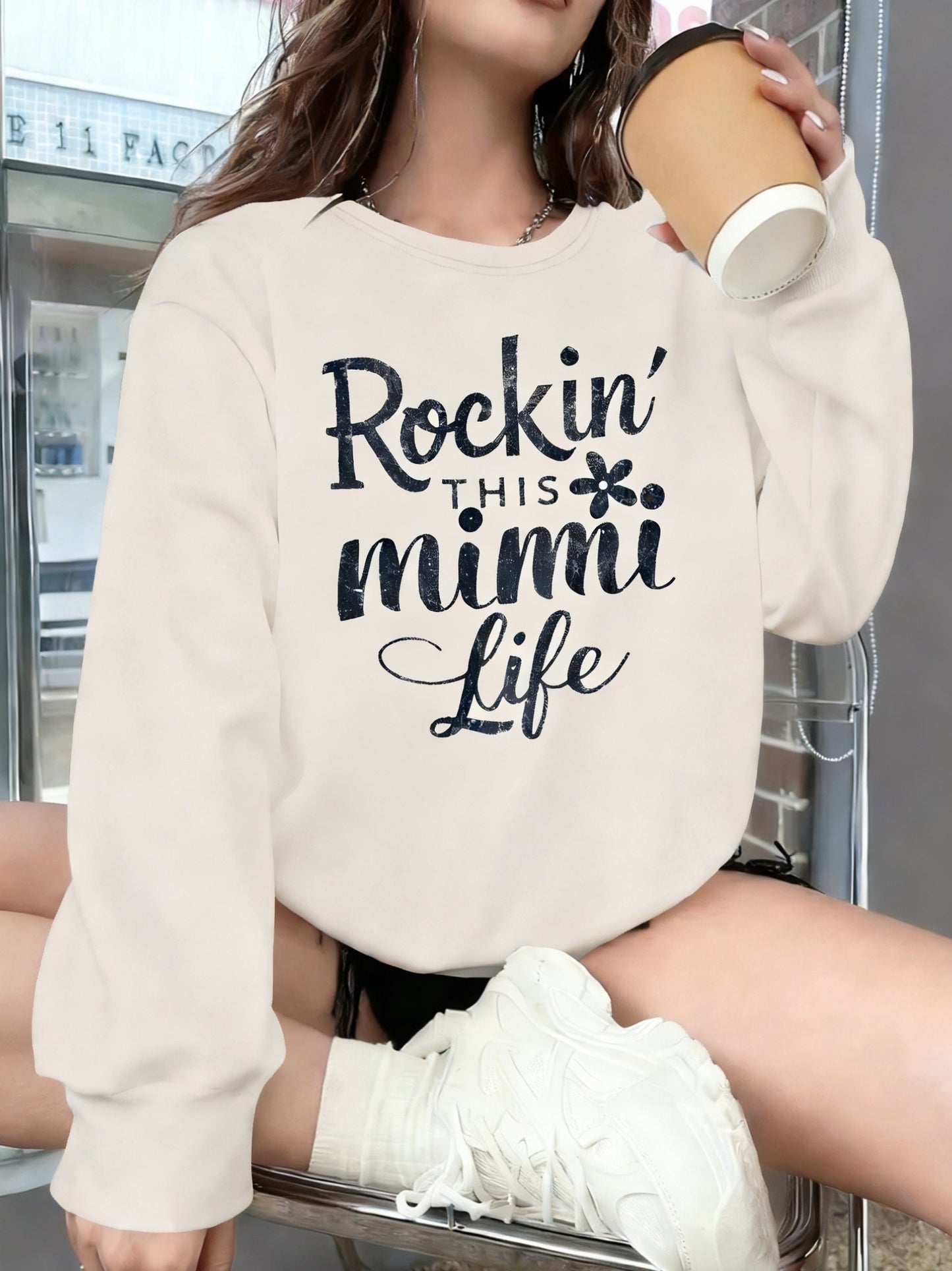 Floral Rock Style Mimi Life Women'S Sweatshirt