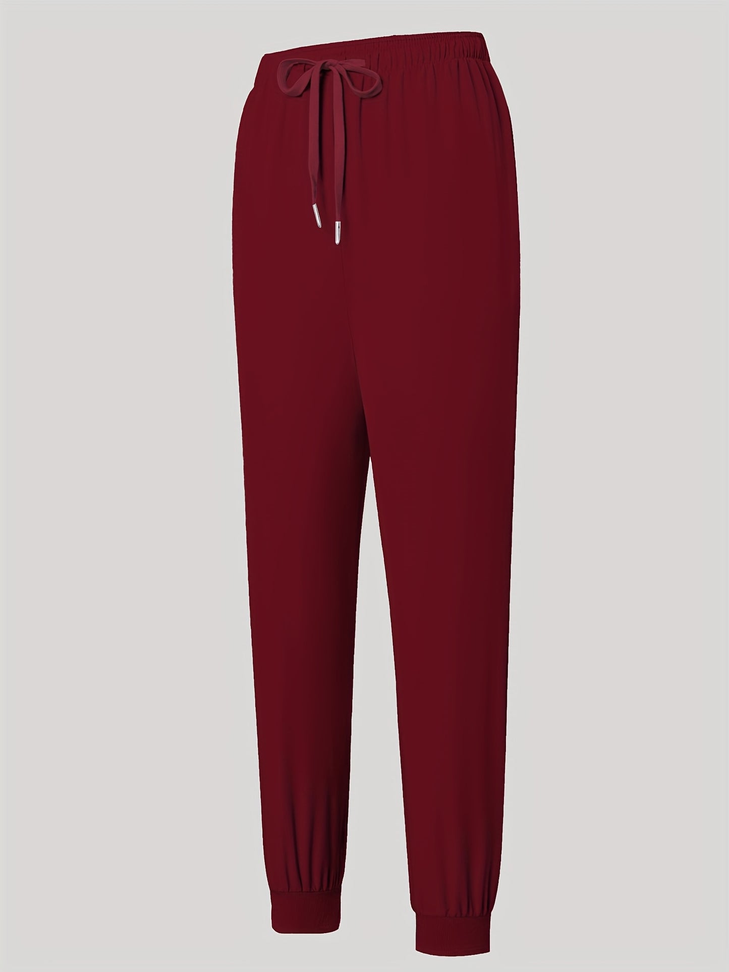 Women'S Frosted Pocket Brush Pants with Elastic Ribbed Toe Binding Work Pants