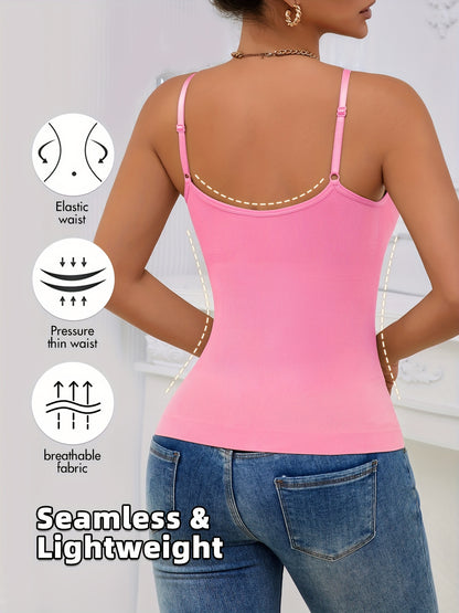 3pcs Women'S Camisole Vest, Comfortable, Breathable, Sleeveless Bottom, Inner Layer, Shaping And Body Shaping Sports Bra