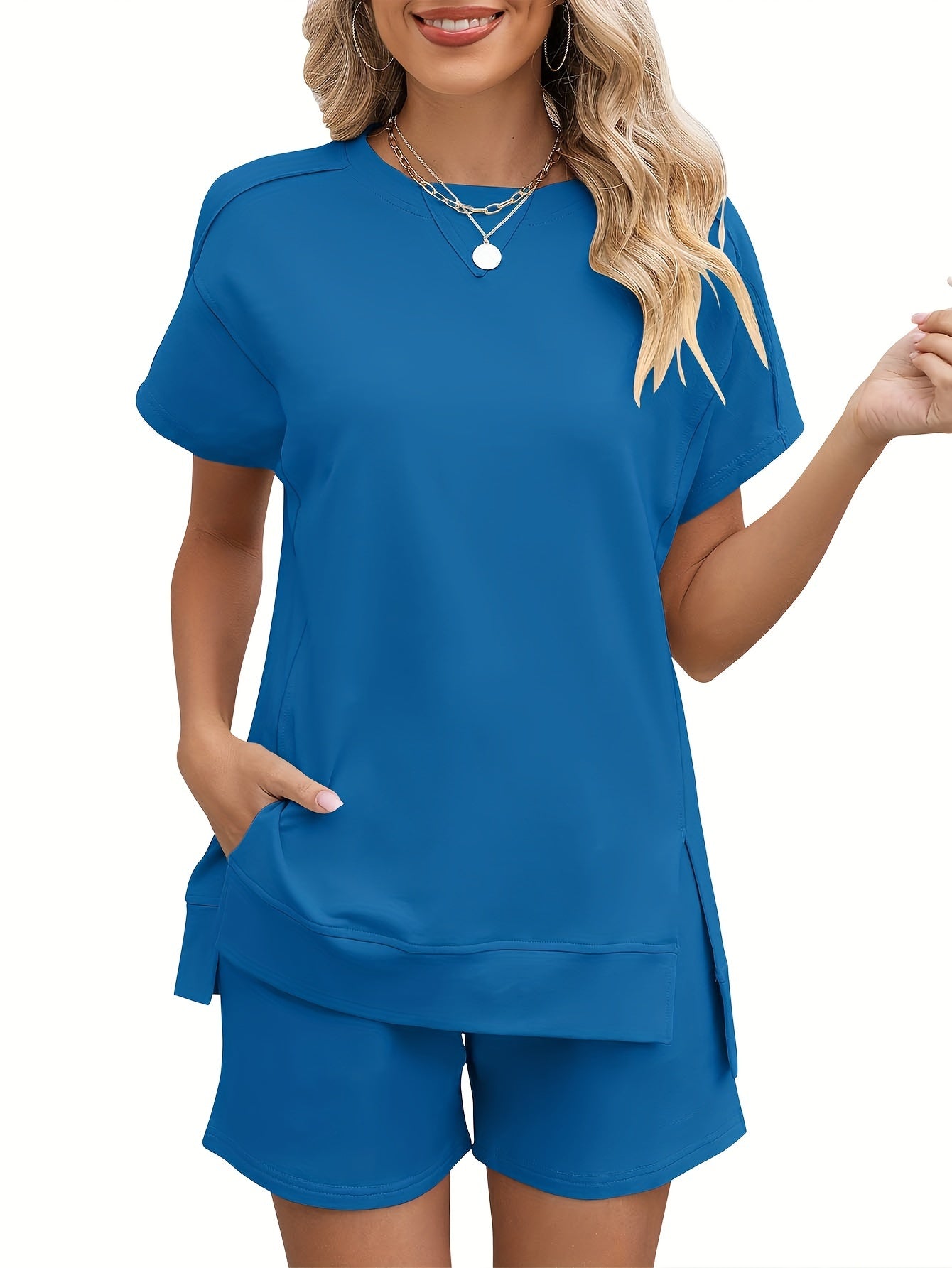 Women's Dirty Pink Short-Sleeve Shorts - product view 35