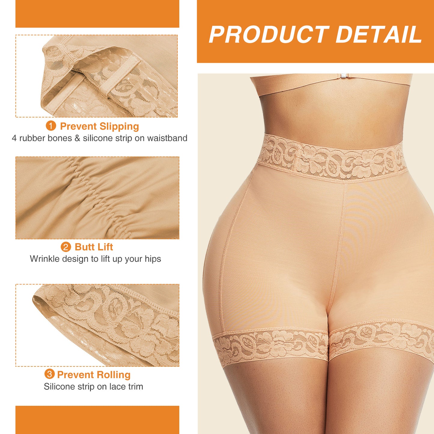 Butt Lifter Panties Hip Enhancer Shapewear Tummy Control Body Shaper Shorts