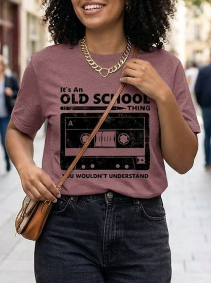 Plus Size - Pattern Element Women'S Plus-Size Printed Short-Sleeve T-Shirts, 4-Season Soft And Loose Style, Suitable for Casual And Wear, - Tees, Perfect for Daily Outfits