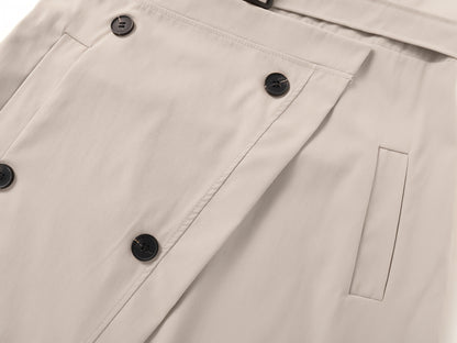 [Level 1 Directional] Women'S Casual Solid Color Suit Collar Jacket And High Waist Skirt Two-Piece Set, Fashionable And Versatile Long-Sleeved Jacket And Work Skirt Set, Free Belt