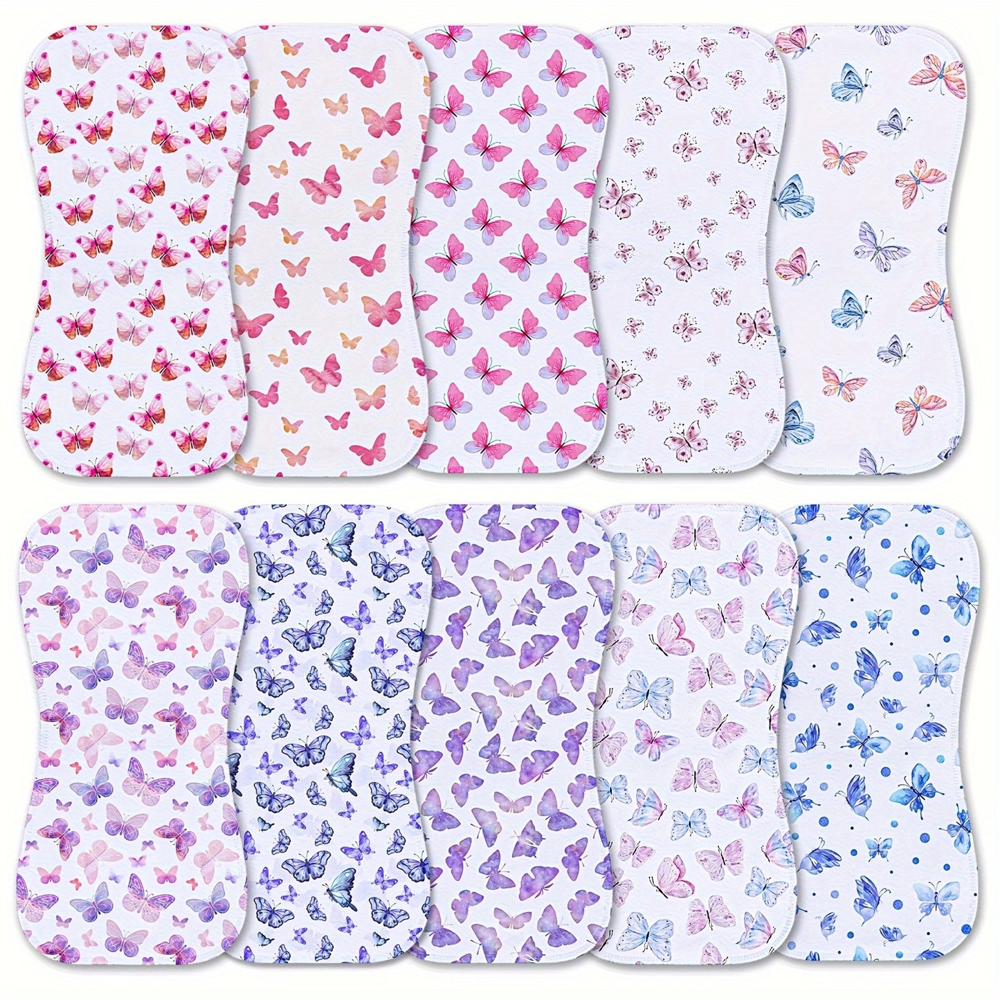 10pcs Burp Cloths for Baby Boys And Girls - Baby Burp Cloth, Baby Washcloths, Burp Rags, Large Neutral Burp Clothes for Newborn