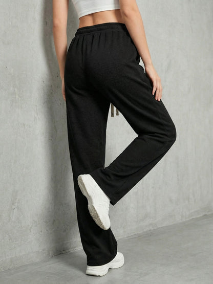 Three-Pack Of All-Season Trendy Versatile Pants [Soft Sweatpants] [Runs Large, Recommend Ordering One Size Down] Women's Soft Sweatpants - Loose Fit, Elastic Drawstring Waistband, Two Side Pockets - Machine Washable, S Bracelet Included.
