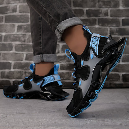 Men's UltraComfort Blade Sneakers - Shock-Absorbing Breathable Athletic with Cushioning & PVC Sole, Low-Top Lace Closure Suitable for Jogging, Hiking, Gym, Outdoor - Lightweight for - Wear