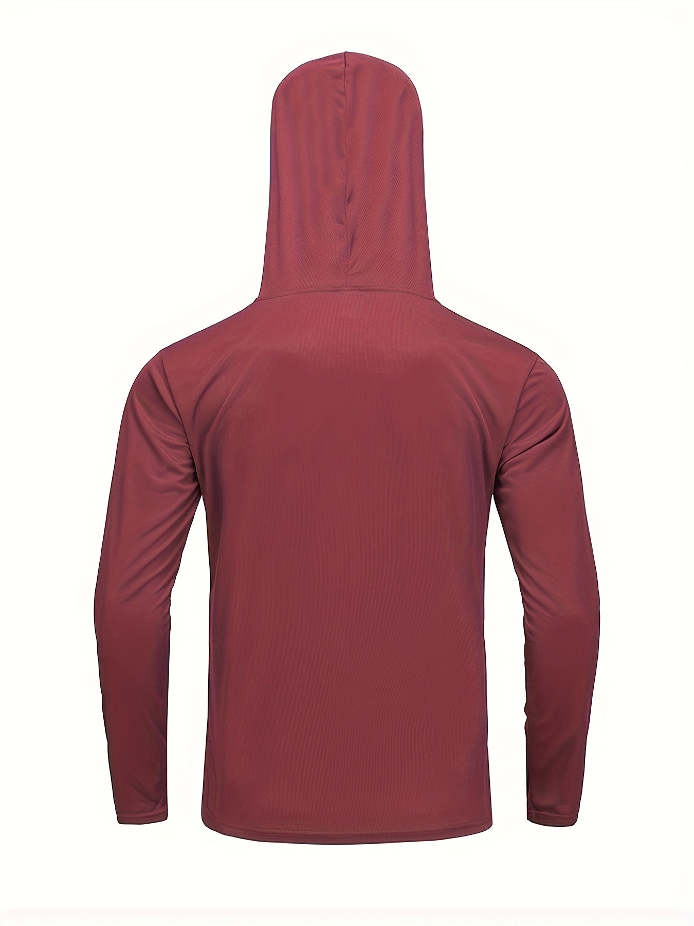 5pcs Men's Hooded Long-sleeved Quick-drying Clothes, Breathable Ice-sensitive Technology Fabric, Moisture-absorbing And Sweat-wicking, Outdoor Sports And Fitness, And Windproof