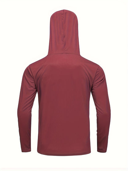 6-Pc Men'S Long-Sleeve Solid Color Hooded Comfort T-Shirt, Made of Soft And Breathable Fabric, Plus Size