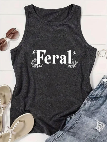 Crew Neck Tank Top for Women - Casual Round Neck Sleeveless Shirt with Polyester Fabric - Fashionable & Breathable Vest for All Seasons