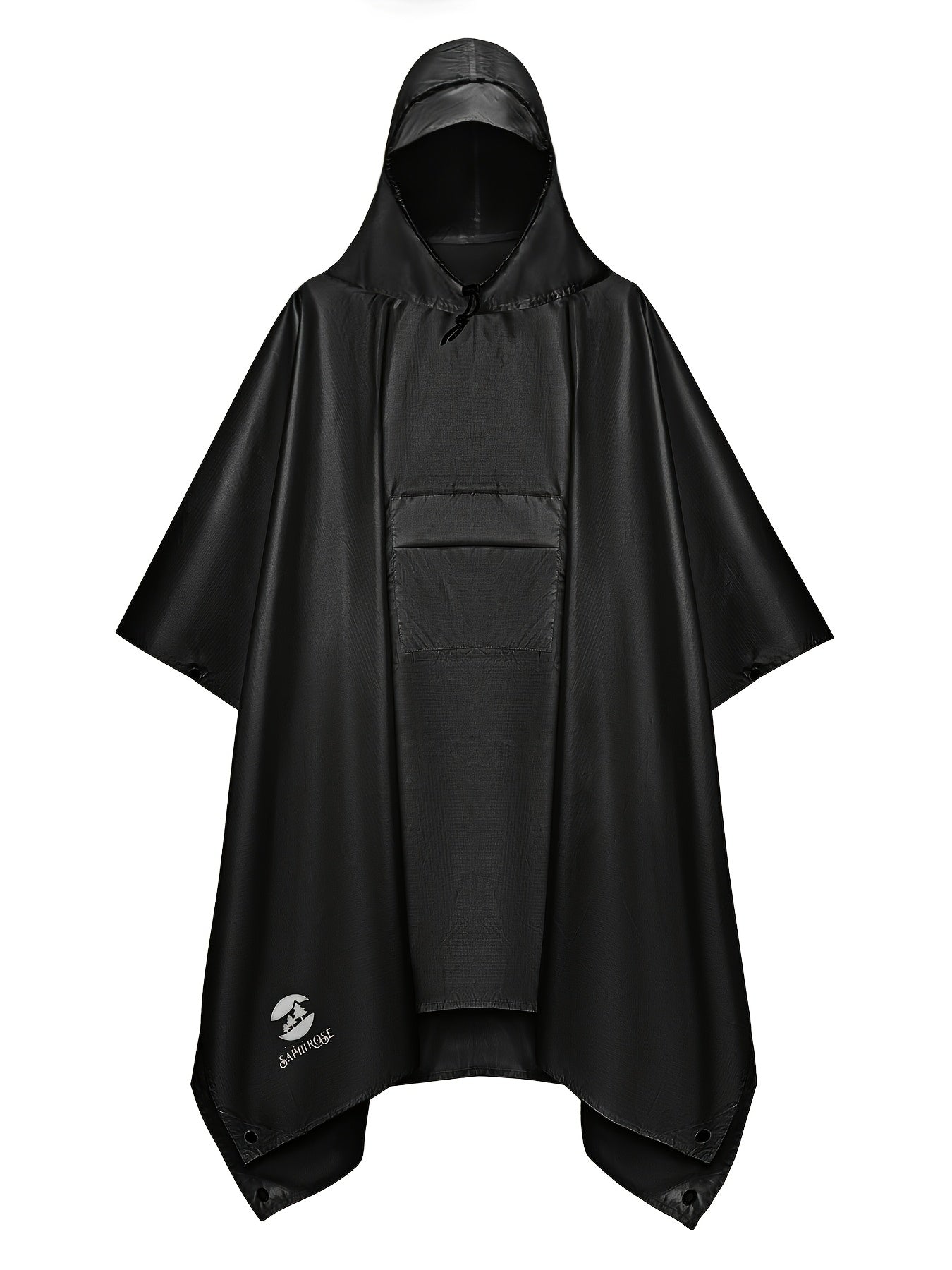 3-In-1 High Quality Hooded Rain Poncho with Side Pockets - Durable Polyester, Windproof for Outdoor Activities Like Camping, Hiking & Cycling