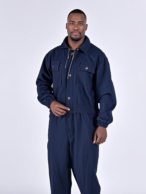 Unisex Work Coveralls - Multi-Pocket Utility Design