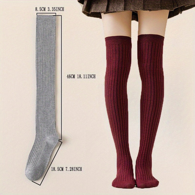 2/ 4Pairs Womens Thermal Thigh High Socks Ultra Soft Stretchable Boot Stockings for Winter Boots and Casual Outfits Cold Weather Essential Cozy Style Warm Plush Everyday