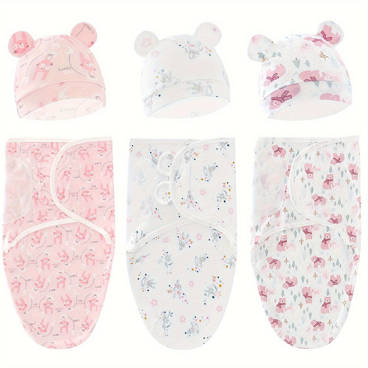 3-Pack Baby Swaddle Sacks - Newborn Swaddle Sack - Ergonomic Baby Swaddles 0-3 Months