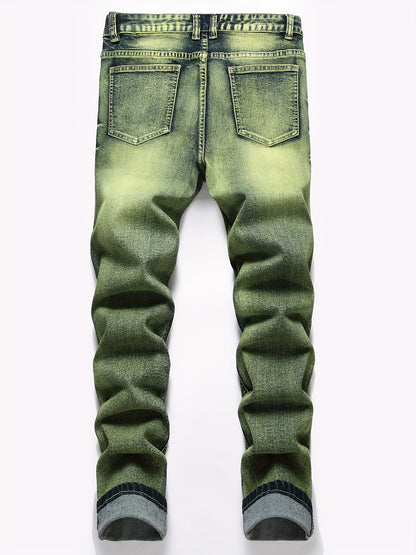 Jeans for men regular fit slim leg stretch denim fashion soft jean