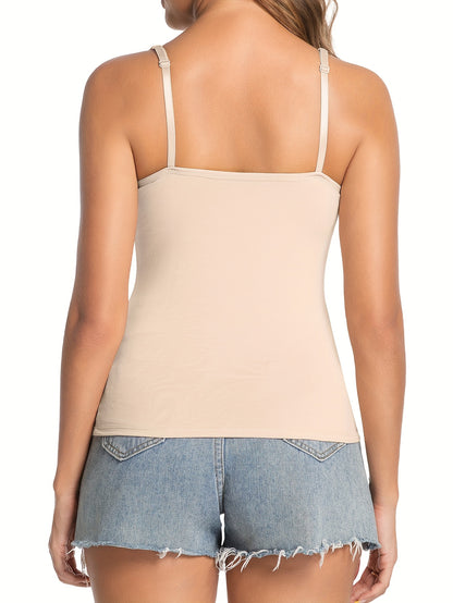 [3-Pack Adjustable Camisole] 3-Pack Comfortable And Versatile Adjustable Strap Camisole With Built-in Bra Pads, One-Piece Bra For Anti-Exposure, Suitable For Home Wear Or Outerwear