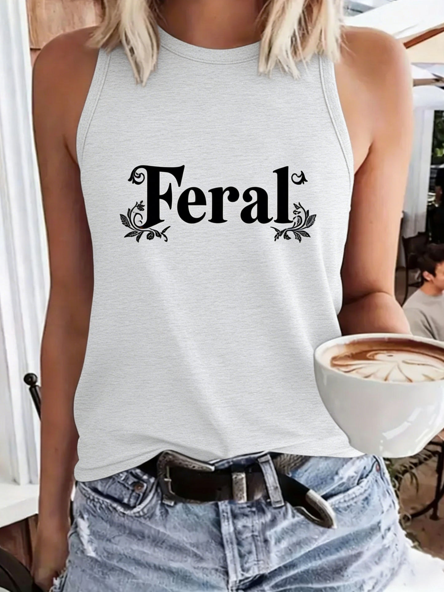 Crew Neck Tank Top for Women - Casual Round Neck Sleeveless Shirt with Polyester Fabric - Fashionable & Breathable Vest for All Seasons
