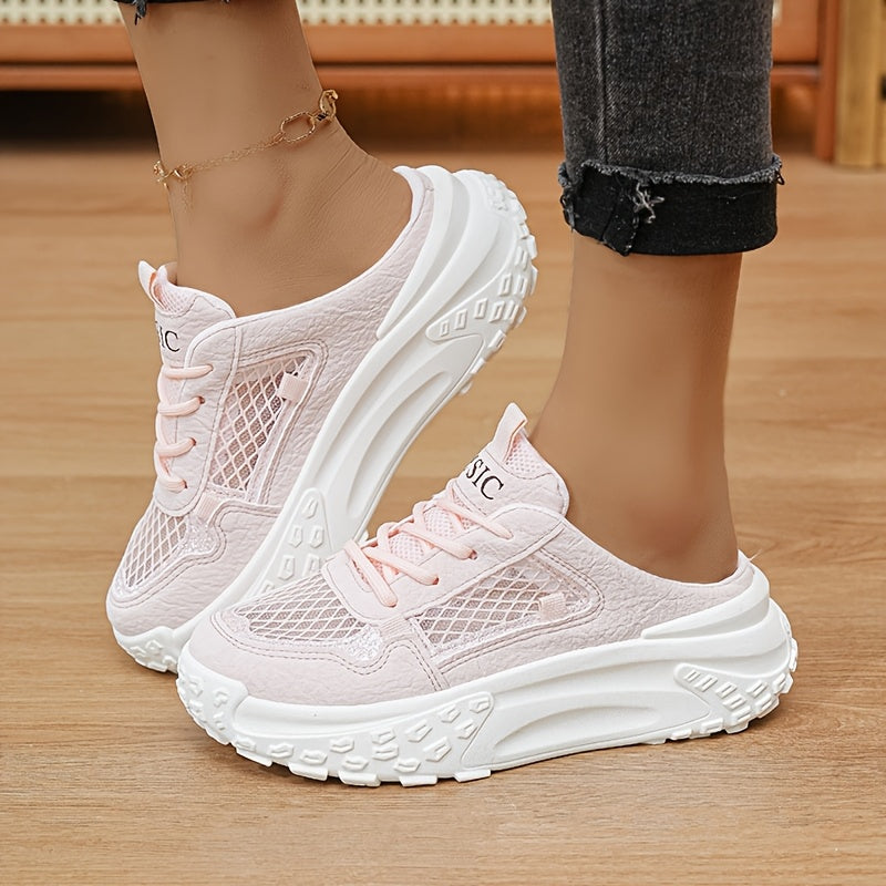 White Slippers Spring Sandals Women's Casual Shoes Simple Style Versatile Fashion Student Shoes Outdoor Outing Campus Style Pink