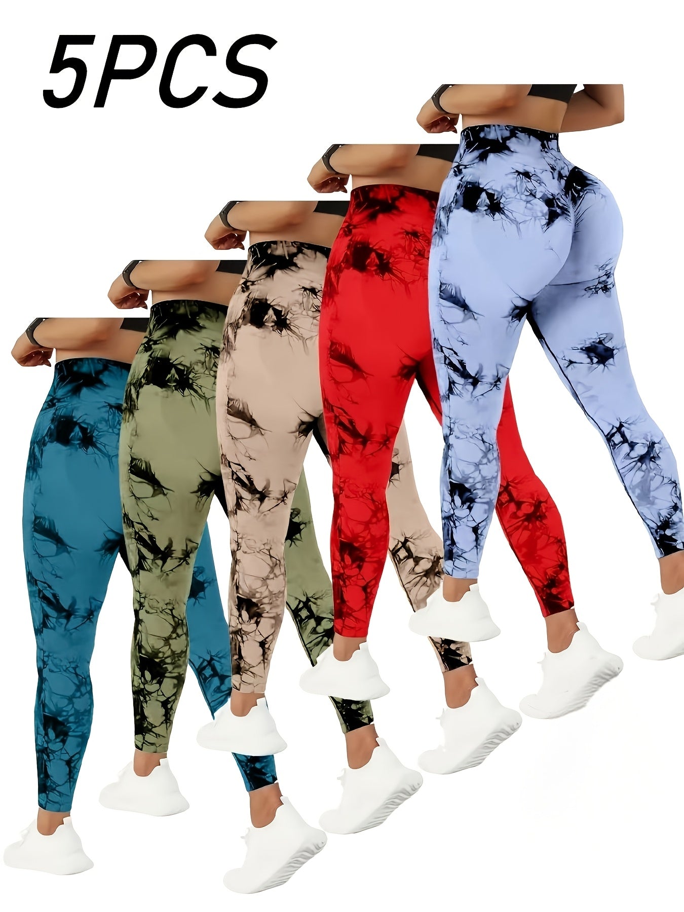 Women's Light purple 10+flax 12+dark red 13+orange 17+gray 8 Knit High-Waist Leggings - product view 2