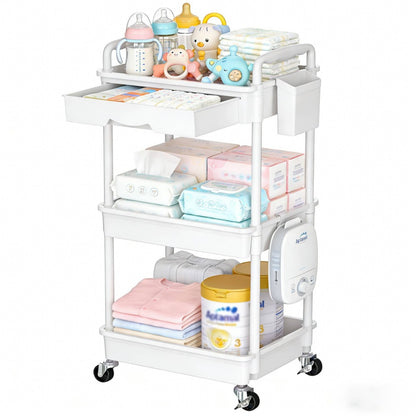 Nursery Storage Cart - Mobile 3-Tier Organizer