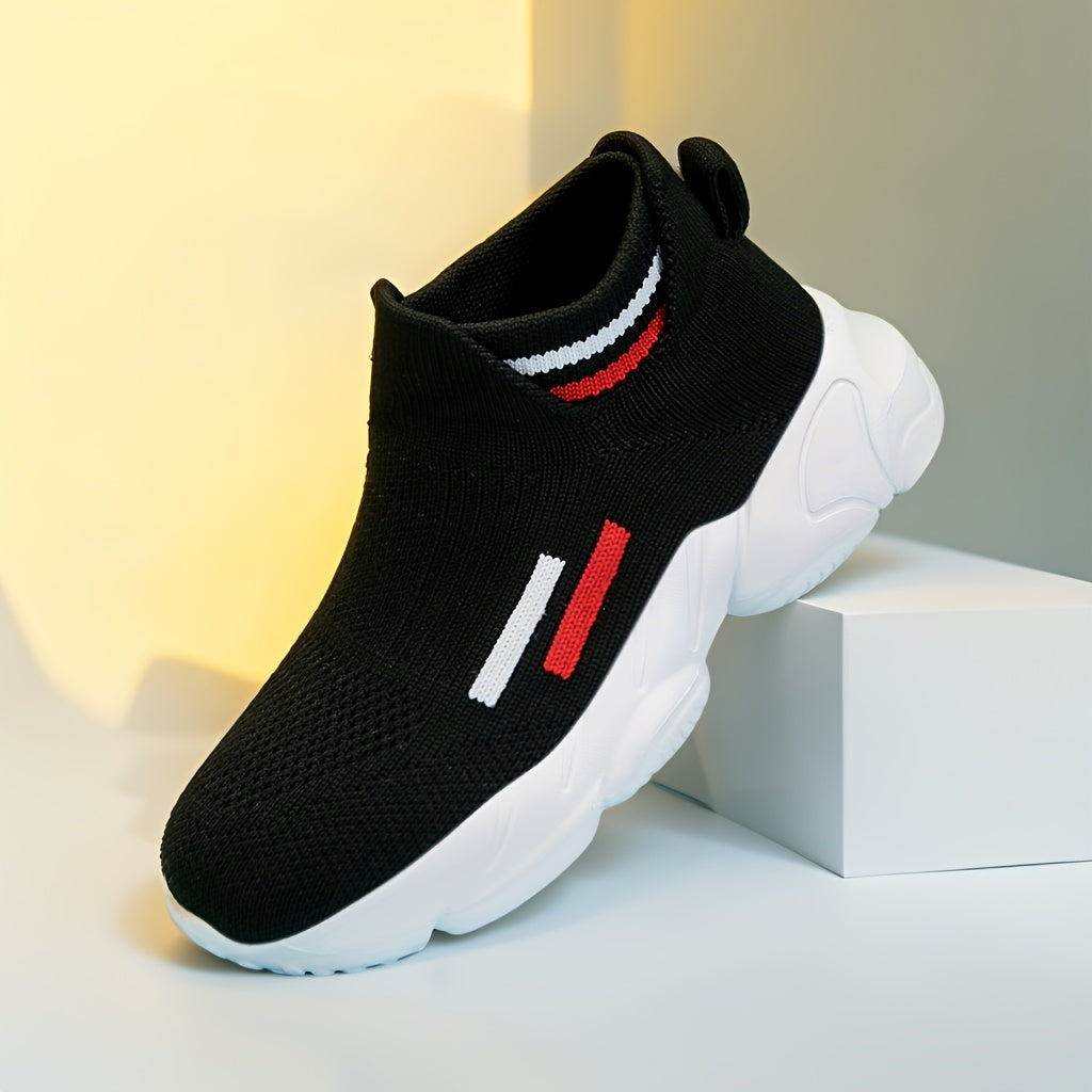 Kids' Fly-Woven Sneakers for Boys and Girls, Lightweight All-Season Anti-Slip Casual Running Shoes, Versatile Slip-On Shoes for All Seasons