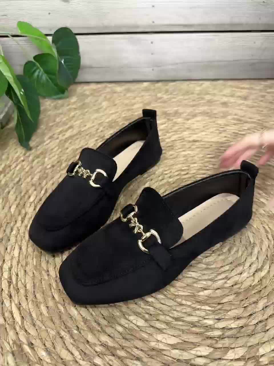 [Comfortable Lightweight Shoes] New Women's Fashionable Small Square Toe Single Shoes with Metal Butterfly Buckle Decoration, Comfortable And Lightweight, Suitable for Work, Walking, Parties, Vacations, And Home, Women Shoes