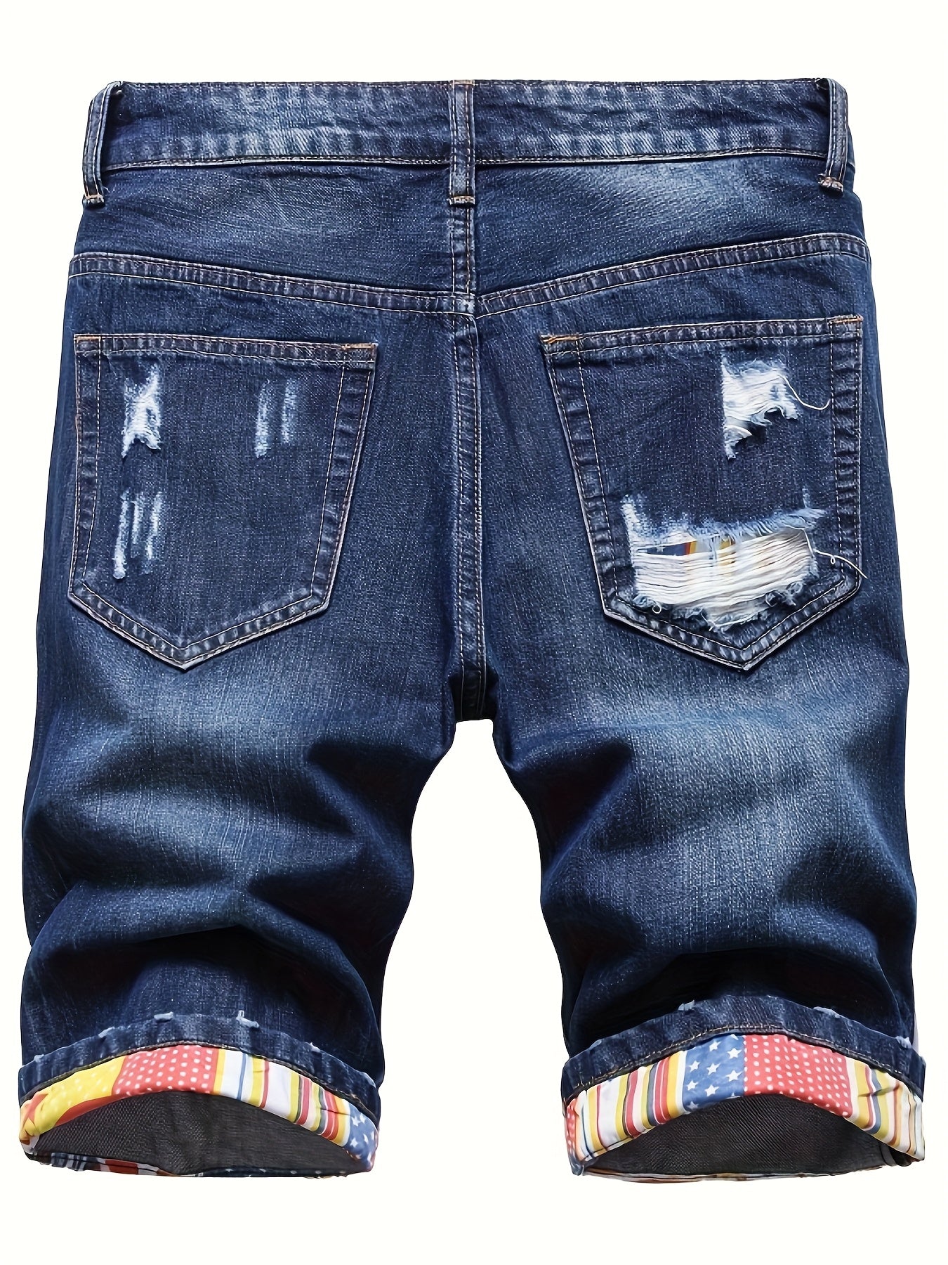 KEEVOOM Men'S Light Blue Washed Gradient Denim Shorts - Summer Casual Slim-Fit Shorts for Outdoor Sports & Trendy Daily Outfits